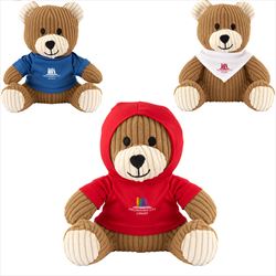 TH80043 6 Barry Corduroy Bear Plush with Custom Imprint